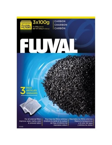 FLUVAL Lot de 3 charbons 100 g - Pour aquarium