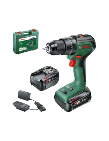 Perceuse visseuse Bosch UniversalImpact 18V60 Brushless (+2xbatteries 2,0Ah) + chargeur AL 18V-20 - 06039D7102