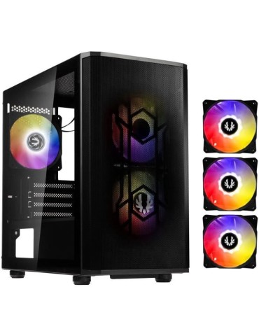 Boitier PC sans alimentation - BITFENIX Nova Mesh SE M-ATX ARGB (Noir) - Mini tour - Format Micro-ATX