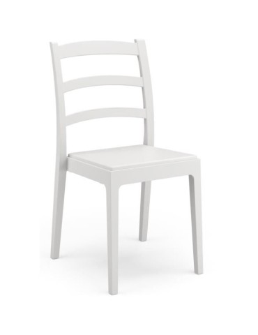 Lot de 4 chaises - ARETA - REA - 51 x 46 x H88 cm - Blanc