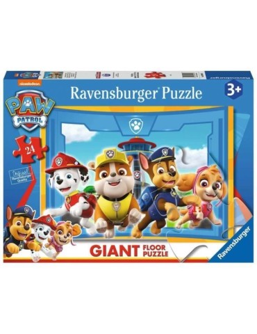 Puzzle Enfant géant 24 pieces, L'équipe des chiots en action, Pat'Patrouille, a partir de 3 ans, Aventure, 03090, Ravensburger