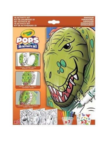 Jeu de dessins en 3D - CRAYOLA - POPS 3D - Dinosaurs