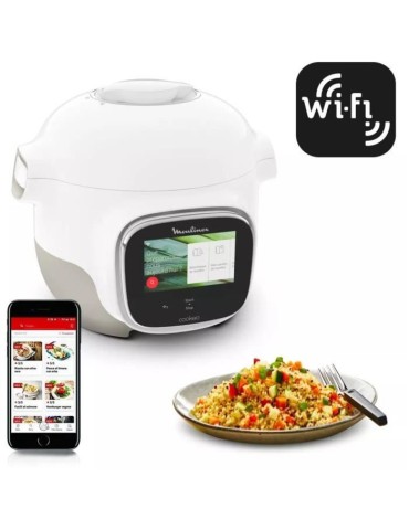 MOULINEX Cookeo Touch Mini 3L Multicuiseur intelligent connecté haute pression CE922110 - 100 recettes intégrées