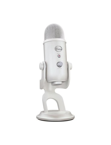 Microphone USB - Blue Yeti Premium - Pour Enregistrement, Streaming, Gaming, Podcast sur PC ou Mac - Blanc White Mist