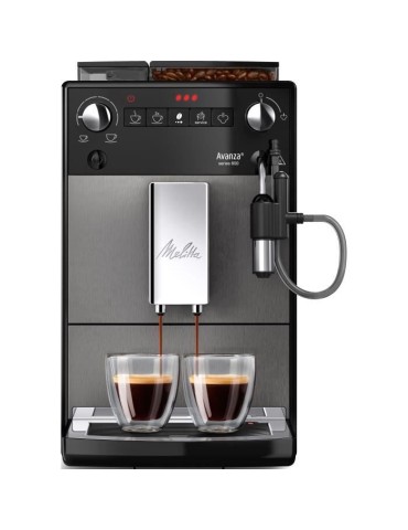 Machine a café - MELITTA - Avanza F270-100 - Réservoir d'eau 1,5 L - Réservoir a grains 250 g - 1450 W - Gris titanium