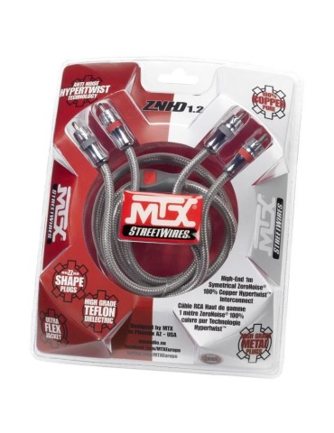 MTX ZNHD1.2 Câble RCA HighEnd ZeroNoise 1 metre symétrique 100% cuivre et téflon 4 blindages