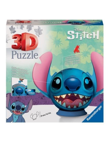 Puzzle 3D Ball Disney Stitch 72 pieces, Des 6 ans, Ravensburger, 11574