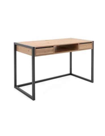 Bureau Denver - Panneaux de particules - Décor chene artisan, anthracite - 120 x 75 x 60 cm