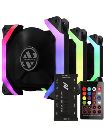 ABKONCORE Spider Spectrum Sync (Pack de 3) - Ventilateur 120mm A-RGB pour boitier