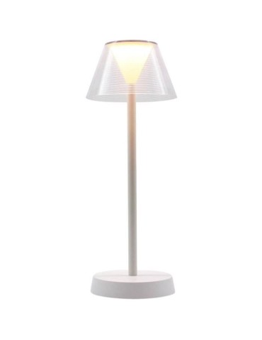 Lampe de table sans fil - LUMISKY - BEVERLY WHITE - H34 cm - LED blanc chaud