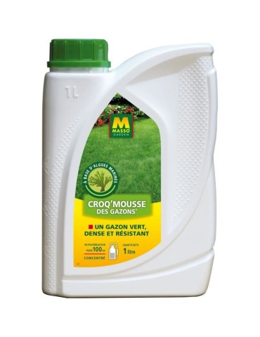 Engrais - MASSO GARDEN - 242309 - Croq'Mousse des gazons - 1 L