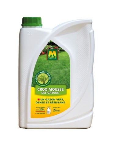 Engrais - MASSO GARDEN - 242316 - Croq'Mousse des gazons - 2 L