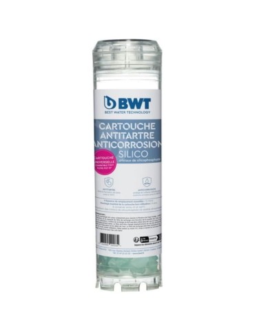 Cartouche - BWT - antitartre anti-corrosion - Silicophosphate, remplacement recommandé tous les 12 mois