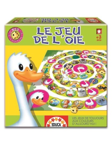 Jeu de l'oie EDUCA Neo Classique - Design frais et dynamique - Pour enfants a partir de 3 ans