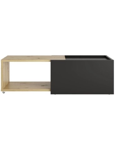 Table basse coulissante - L74,5 x H38,5 x P49,5 cm - Fabriqué en Allemagne - SLIDE