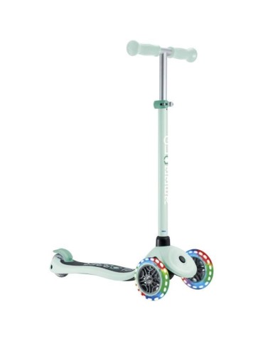 Trottinette 3 roues - GLOBBER - PRIMO LIGHTS - Vert Pastel - Roues lumineuses - 2 a 7 ans - 50 Kg