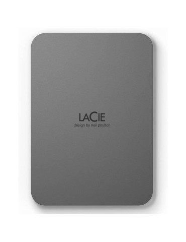 Disque dur portable externe - LACIE - Mobile Drive secure v2 - USB 3.1-C - 4To - Gris espace (STLR4000400)