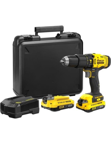 Perceuse visseuse a percussion 50 Nm - Lithium 18V - 2 Batteries 2Ah - STANLEY FATMAX V20 - SFMCD711D22-QW