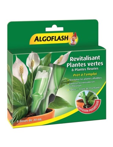 Engrais ALGOFLASH Monodose Revitalisante Plantes vertes & plantes fleuries - 30 ml