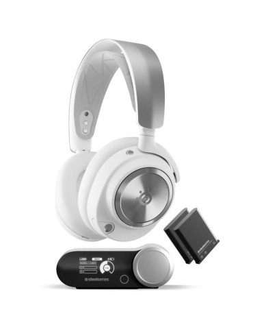 Casque-Micro gaming sans fil - STEELSERIES - Arctis Nova Pro - Blanc