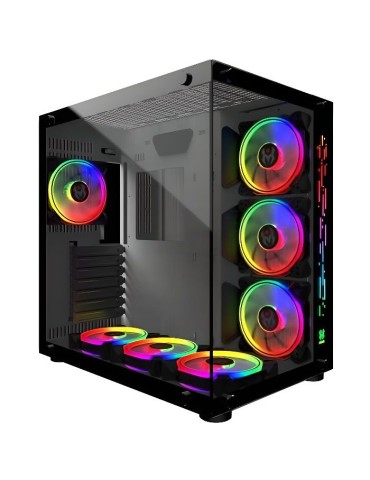 MRED - Boîtier PC Gamer ATX - Blanc RGB Crystal Sea