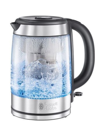 Bouilloire en Verre Filtrante 1L Clarity - RUSSELL HOBBS - 20760-57 - Cartouche Filtre a Eau Brita Inclus