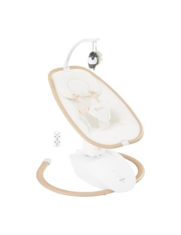 Babymoov Balancelle Bébé Swoon Hoop - Télécommande incluse, Ultra Confort, Design Épuré, Assise Rotative 90°, Arche de je