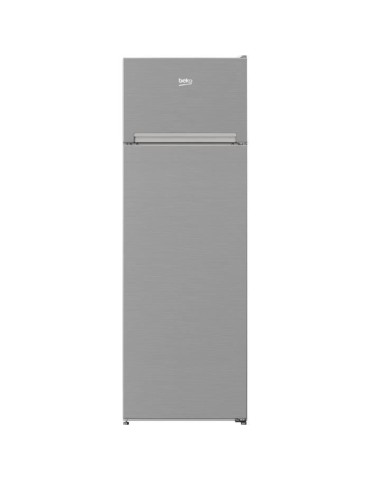 Réfrigérateur pose-libre double porte - BEKO - RDSA280K40SN - Classe E - 250 L - 160,6 x 54 x 57,4 cm - Gris Acier