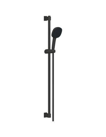 Ensemble de douche avec pommeau 2 jets, barre 90cm et flexible - GROHE Vitalio Comfort 110 269302431 - Economie d'eau - Noir Mat