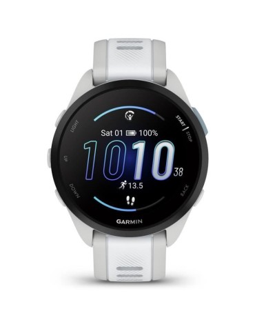 Montre GPS connectée - GARMIN - Forerunner 165 - 1,2 - Blanc avec bracelet Blanc et Gris clair