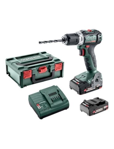 Perceuse visseuse brushless sans fil 18V 55Nm mandrin 13mm+ 2 batteries 2Ah + chargeur + Metabox145 - METABO - BS 18 L BL