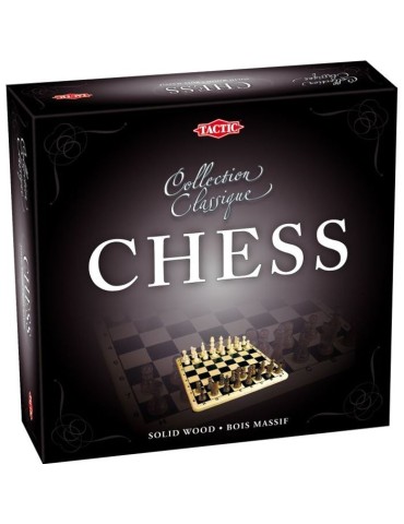 Coffret Echecs En Bois - Jeux de société classique et stratégie - Tactic