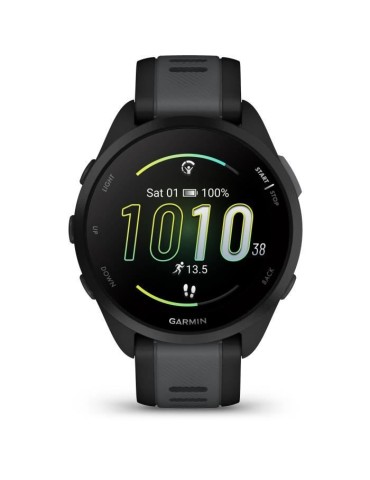 Montre GPS connectée - GARMIN - Forerunner 165 - 1,2 - Noir avec bracelet Noir et Gris