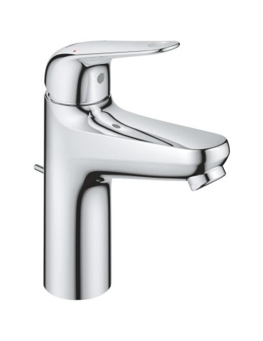 Mitigeur monocommande lavabo - GROHE Swift - 24325001 - Chromé - Taille M - Economie d'eau - Tirette et vidage