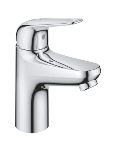 Mitigeur monocommande lavabo - GROHE Swift - 24323001 - Chromé - Taille S - Ouverture Eau Froide - Economie d'eau - Vidage clic