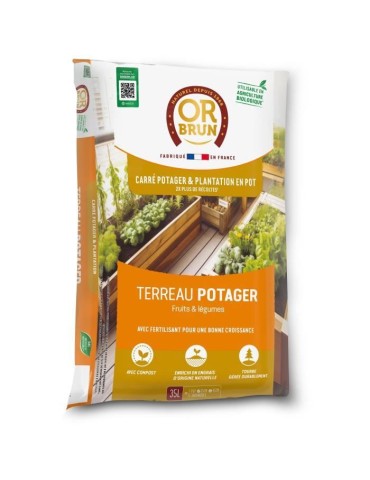 Terreau potager et carré potager - OR BRUN - OBRTCAPOT35N - 35 L