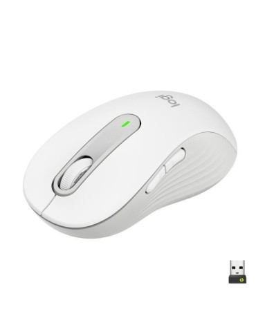 Souris - Sans fil - Logitech - Signature M650 - Grande taille, Silencieuse, Boutons programmables - Blanc