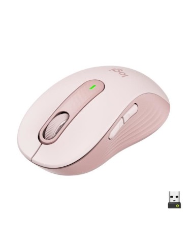 Souris - Sans fil - Logitech - Signature M650 - Silencieuse, Bluetooth, Boutons programmables - Rose