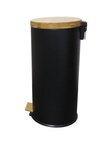 KITCHEN MOVE Poubelle de cuisine a pédale Forest - 30L - Noir mat