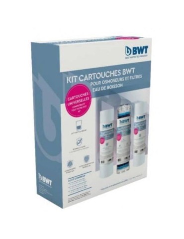 Pack filtres - BWT - OSMOSEUR et triplex - Pack de 3 préfiltres pour osmoseurs