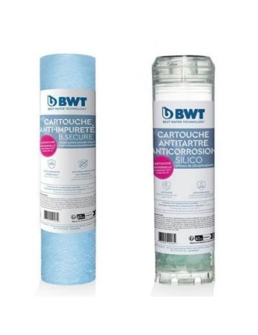 Pack annuel antitartre - BWT - PILODIPHOS - B.SECURE + silicophosphate - Fréquence de remplacement : 12 mois