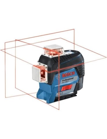 Laser ligne 12V GLL 3-80 C + 1 batterie GBA 2Ah + chargeur + coffret L-BOXX - BOSCH - 0601063R02