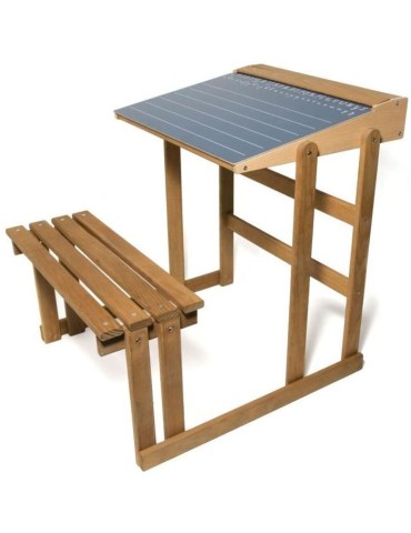 JEUJURA Bureau D'Ecolier En Bois - Teinté Chene Hauteur 60 cms