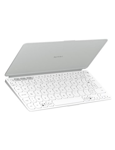 Clavier portable - Sans fil - Logitech - Keys-To-Go 2 - pour Tablette - AZERTY - Gris Clair