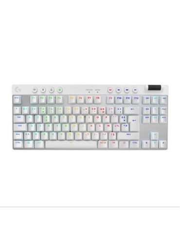 Clavier gamer - sans fil - LOGITECH G - G Pro X TKL Lightspeed - USB - AZERTY - Blanc