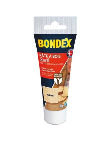 Pâte a bois naturel - BONDEX - 420480 - 80 g