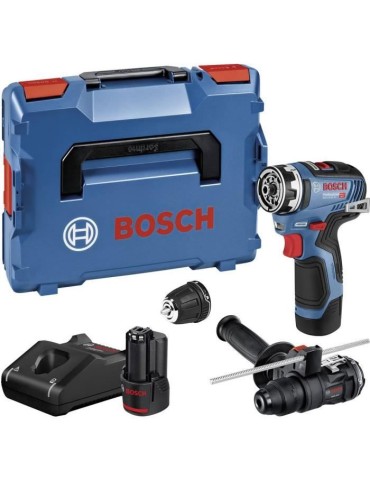 Perceuse-visseuse Bosch Professional GSR 12V-35 FC + embouts + 2 Batteries 12V 3,0 Ah + 1 Chargeur, Lboxx - 06019H3009