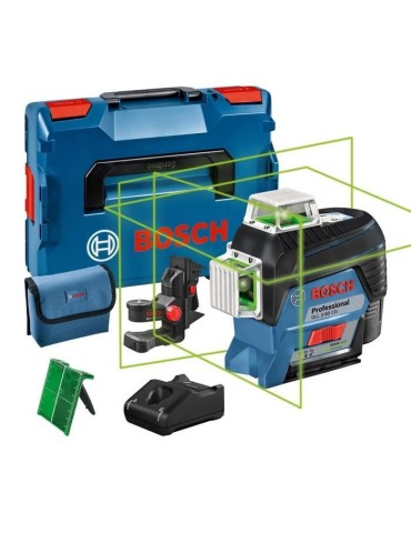 Laser Lignes Bosch Professional GLL 3-80 CG a lignes vertes avec support BM1, platine de mesure, poche, en Lboxx - 0601063T03