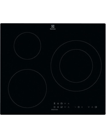 Plaque de cuisson induction - ELECTROLUX - 3 zones - L 59 x P 52 cm - CIT60331CK - 7350 W - Revetement verre - Noir