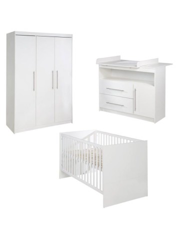 ROBA Chambre Bébé Complete Maren - Lit 70x140 + Commode a Langer + Armoire (I)